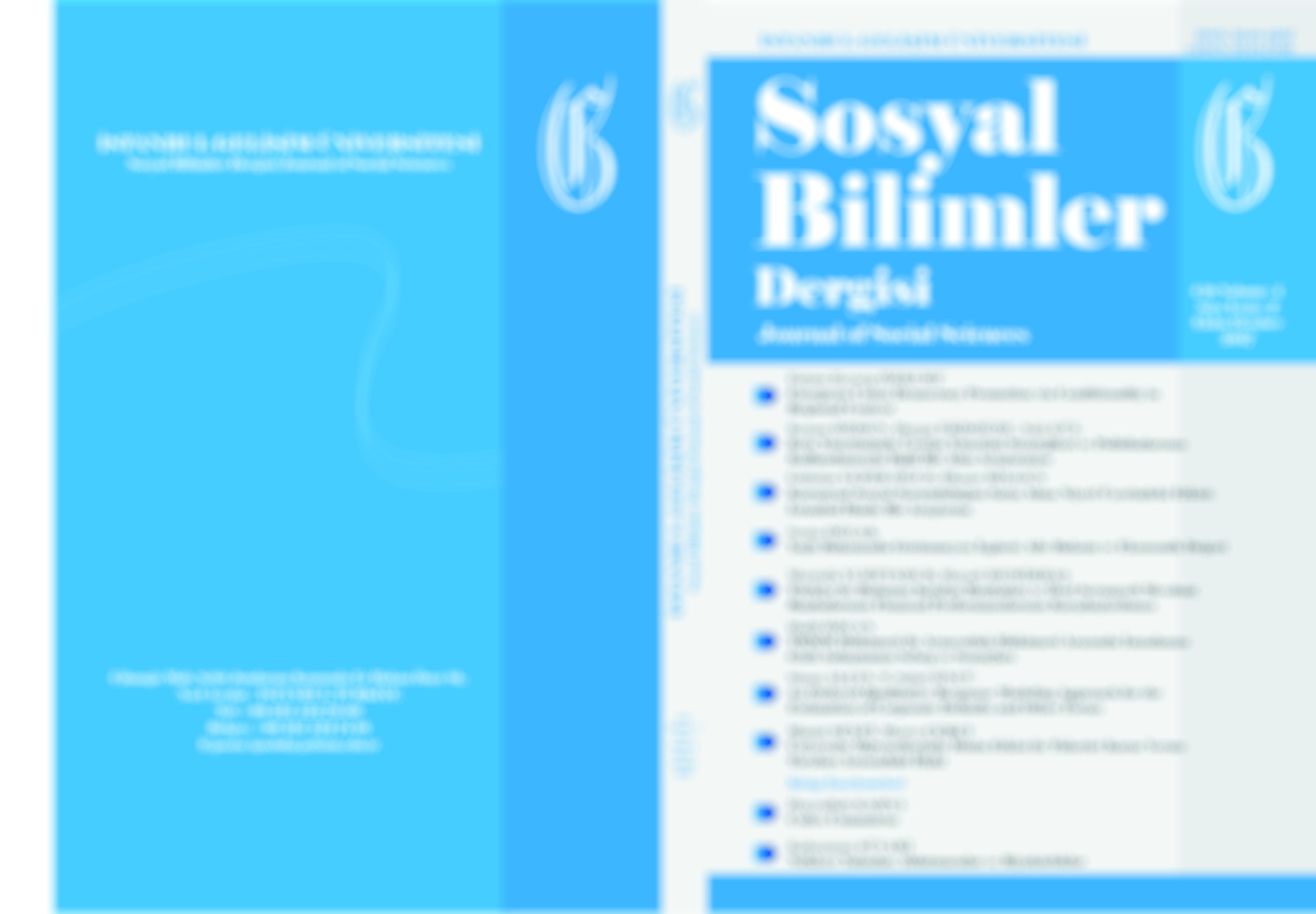 İstanbul Gelişim Üniversitesi Sosyal Bilimler Dergisi 8.Sayısı Yayınlandı!