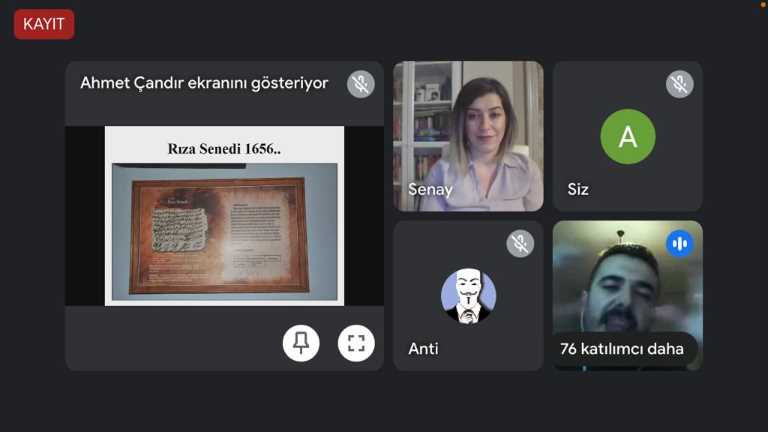 Students from the department of Tourist Guidance have Met with Historian Ahmet Çandır in an Online Seminar