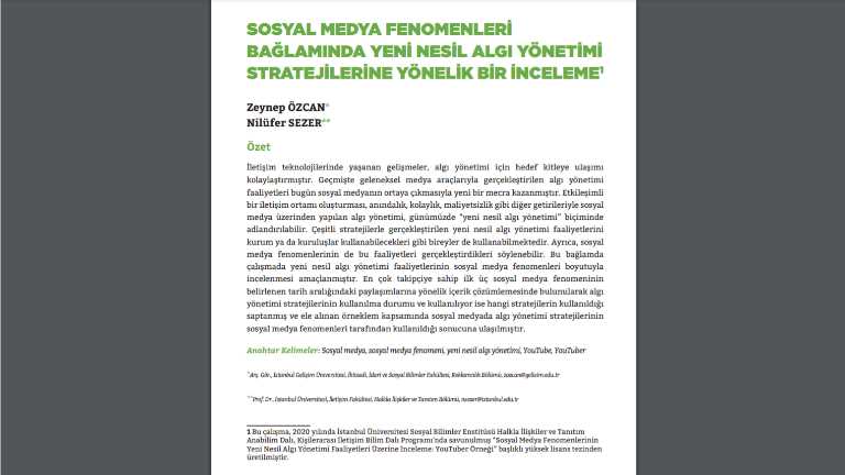 Article Publishing with Professor Nilüfer Sezer from Research Assistant Zeynep Özcan