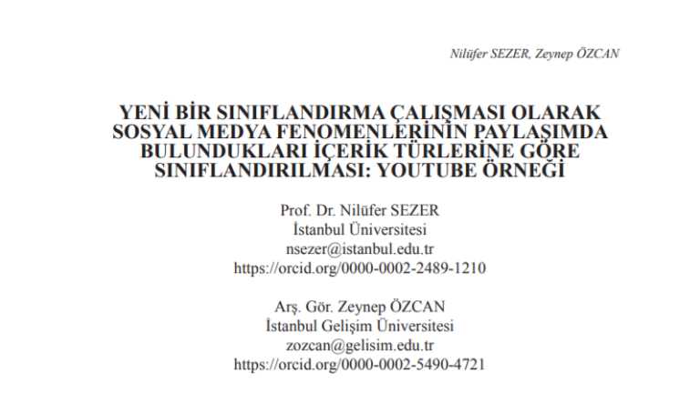 Article by Research Assistant Zeynep Özcan has been Published
