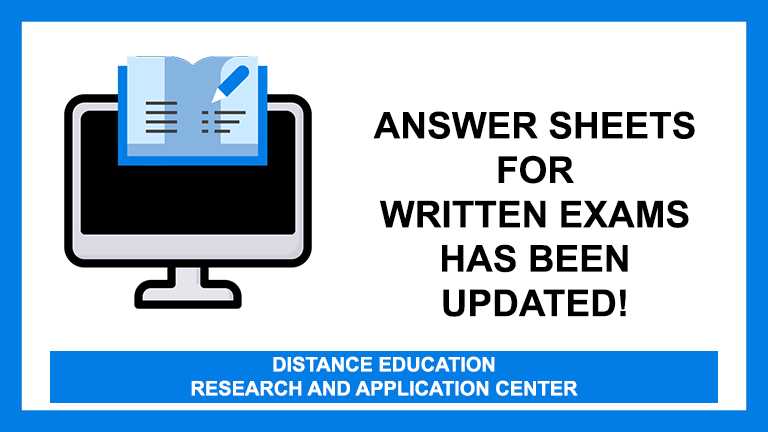 Answer Sheets for the Written Exams has been updated!