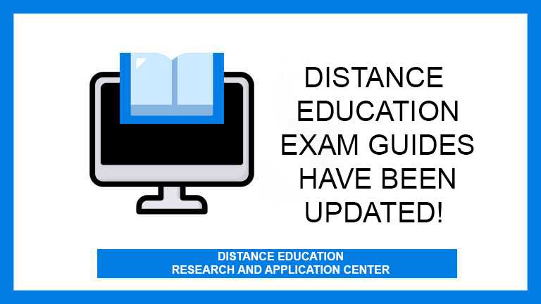 Distance Education Online Exam Guides have been updated!
