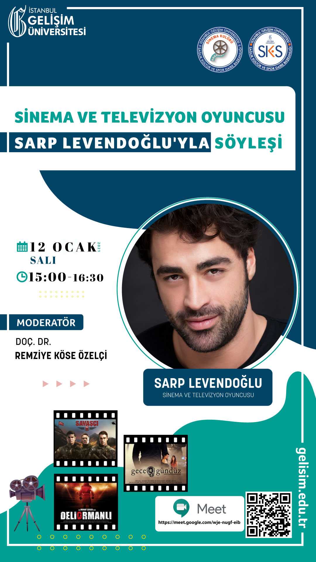 Sinema ve Televizyon Oyuncusu Sarp Levendoğlu'yla Söyleşi