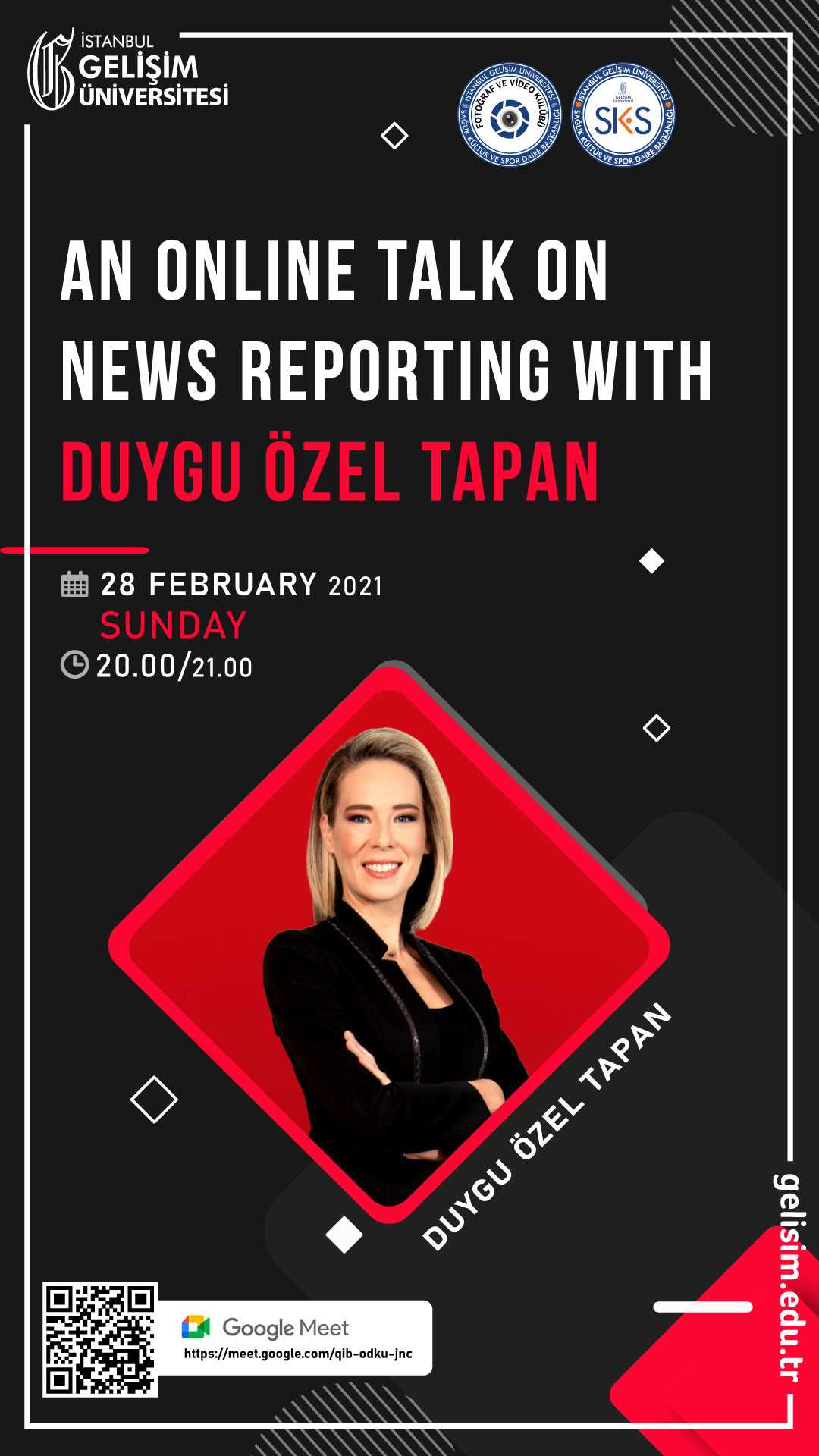 An Online Talk on News Reporting with Duygu Özel Tapan