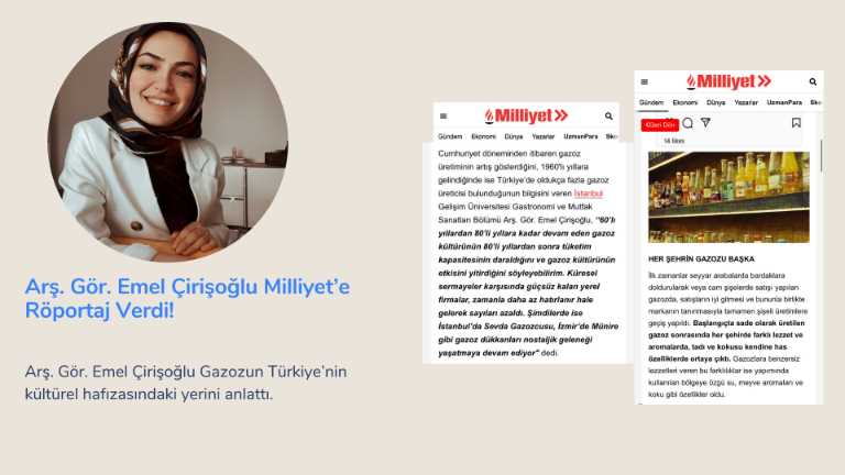 KVKK İZNİ VARDIR!--------Arş. Gör. Emel Çirişoğlu Milliyet’e Röportaj Verdi!    