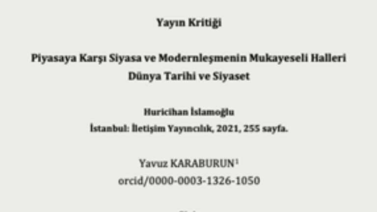The book critique of Yavuz Karaburun, Research Assistant of our department, has been published