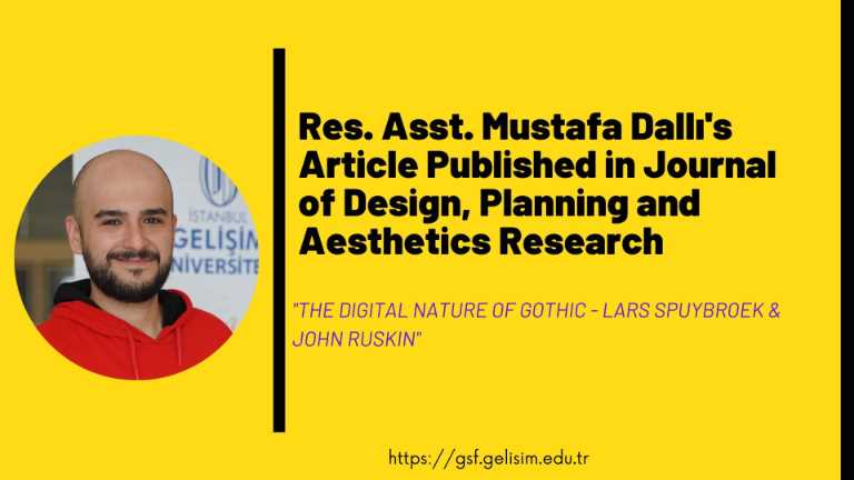 Res. Asst. Mustafa Dallı's Article Published in Journal of Design, Planning and Aesthetics Research