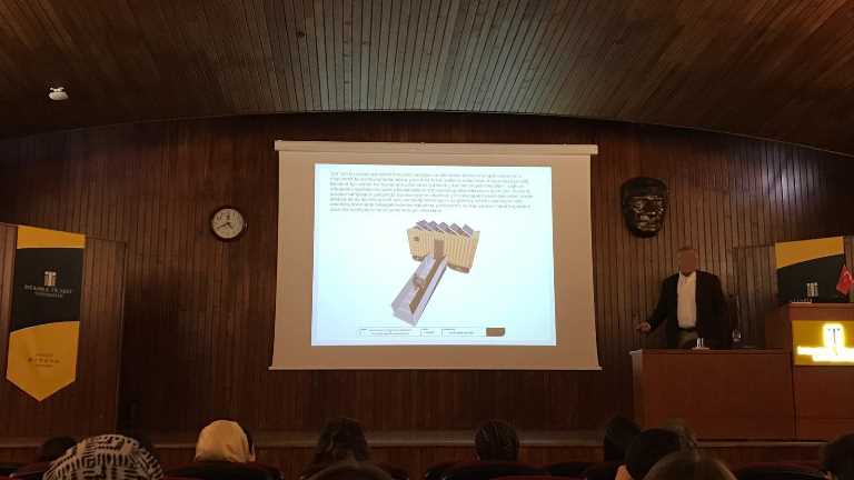 "Design Conference for Refugees and Disaster Victims was Held with Yusuf Taner Gültekin as speaker Lecturer from the Department of Interior Architecture"