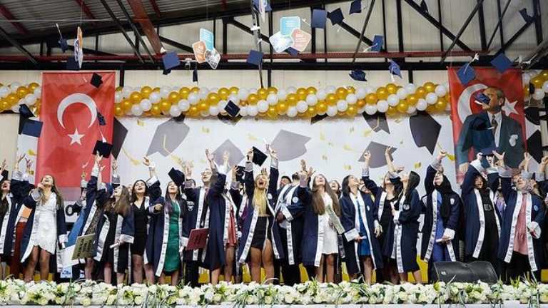 Istanbul Gelisim University 12th year graduates capped