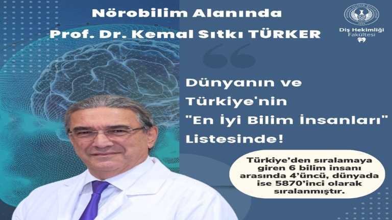 Prof. Dr. Kemal Sıtkı Türker, Research.com’un yayımladığı “En İyi Bilim İnsanları” listesinde yer aldı.