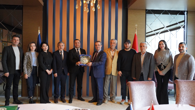 Rector of Uzbekistan Perfect University visited IGU Rector Prof. Dr. Bahri Şahin in his office