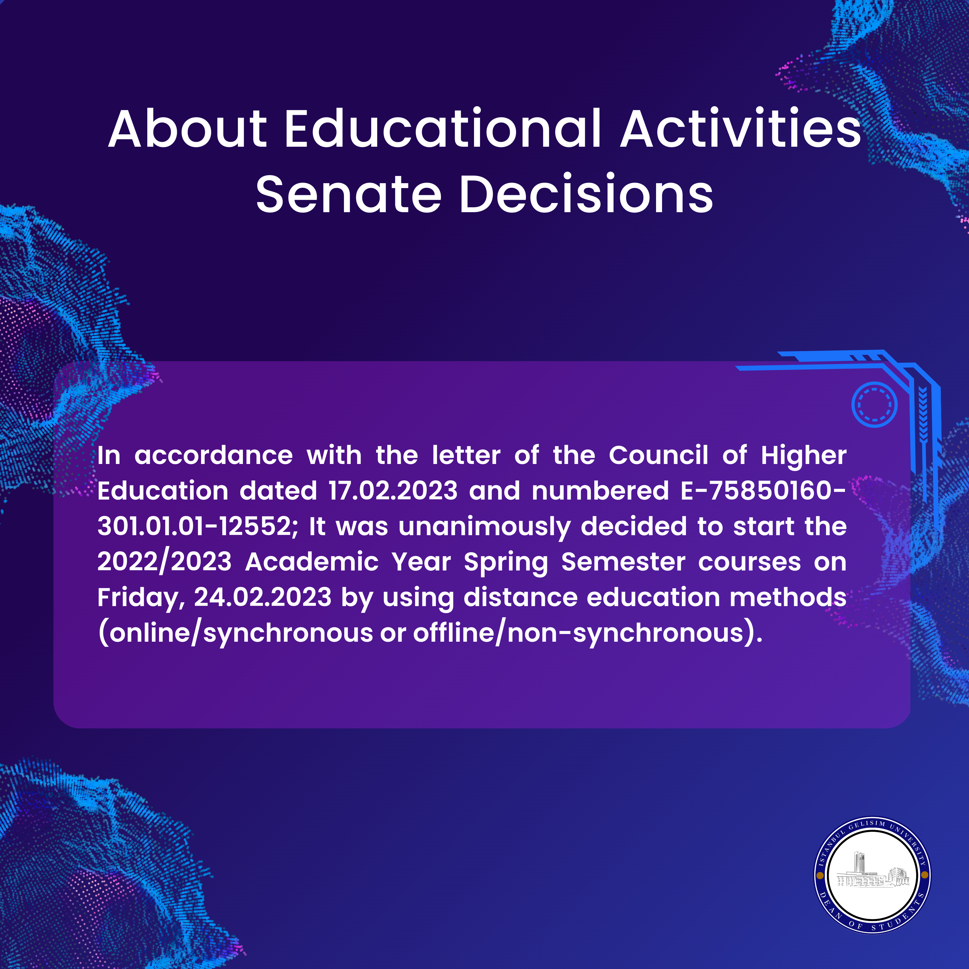 About Educational Activities Senate Decisions
