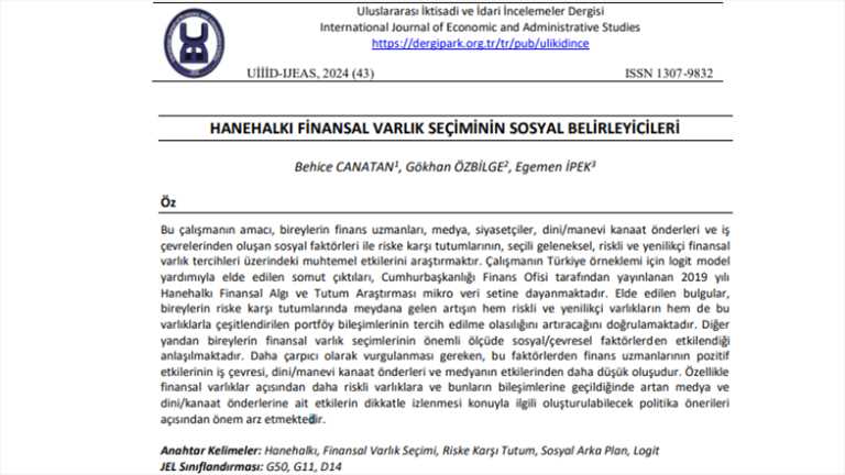 Res. Asst. Gökhan Özbilge's article has been published