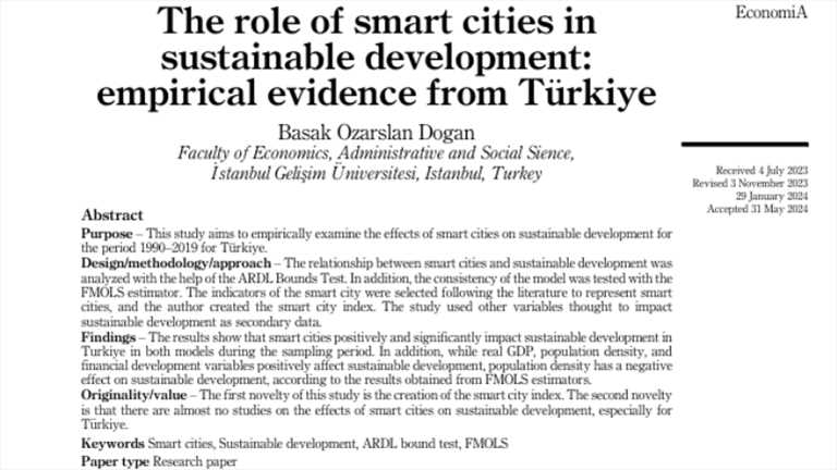 Asst. Prof. Başak ÖZARSLAN DOĞAN’s Article Has Been Published