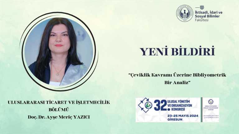 Doç. Dr. Ayşe Meriç Yazıcı Yeni Bildiri