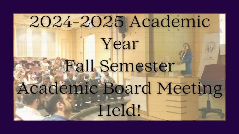 2024-20245 academic year fall semester academic board meeting held!