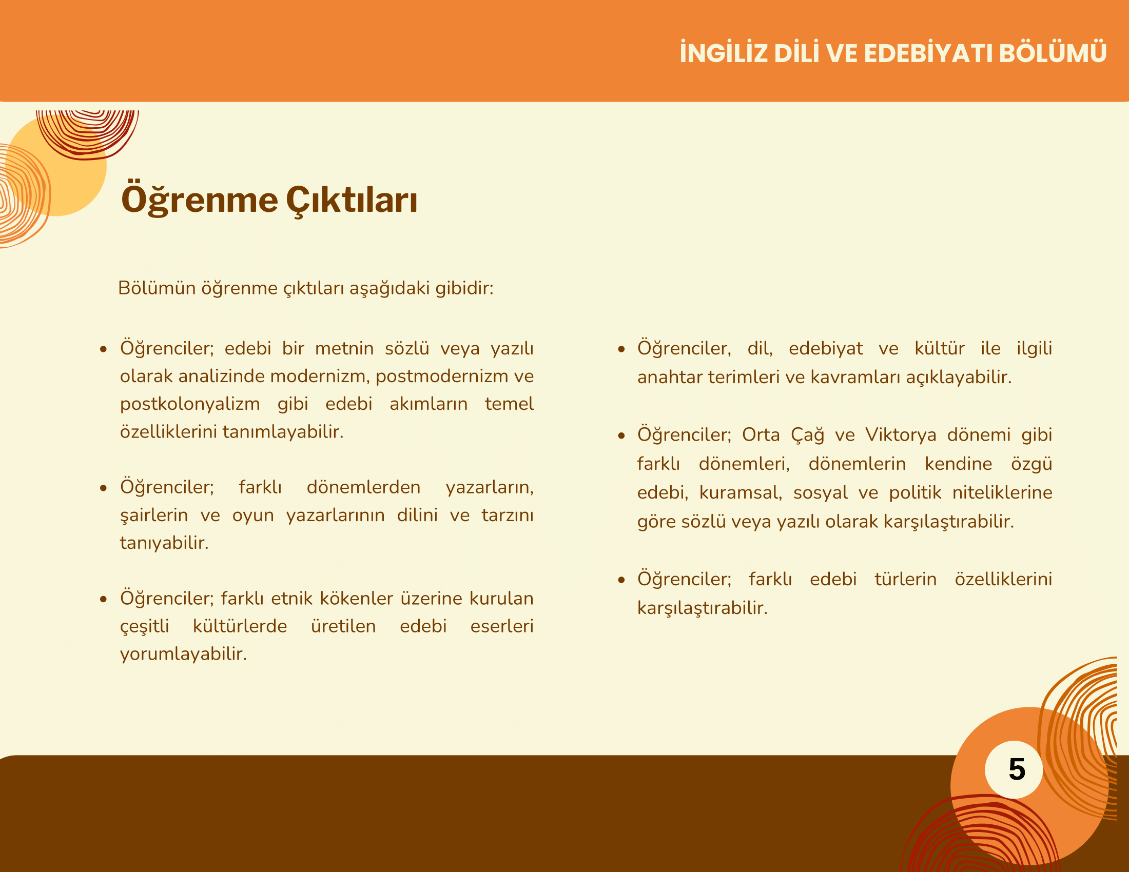 İngiliz Dili ve Edebiyatı 6