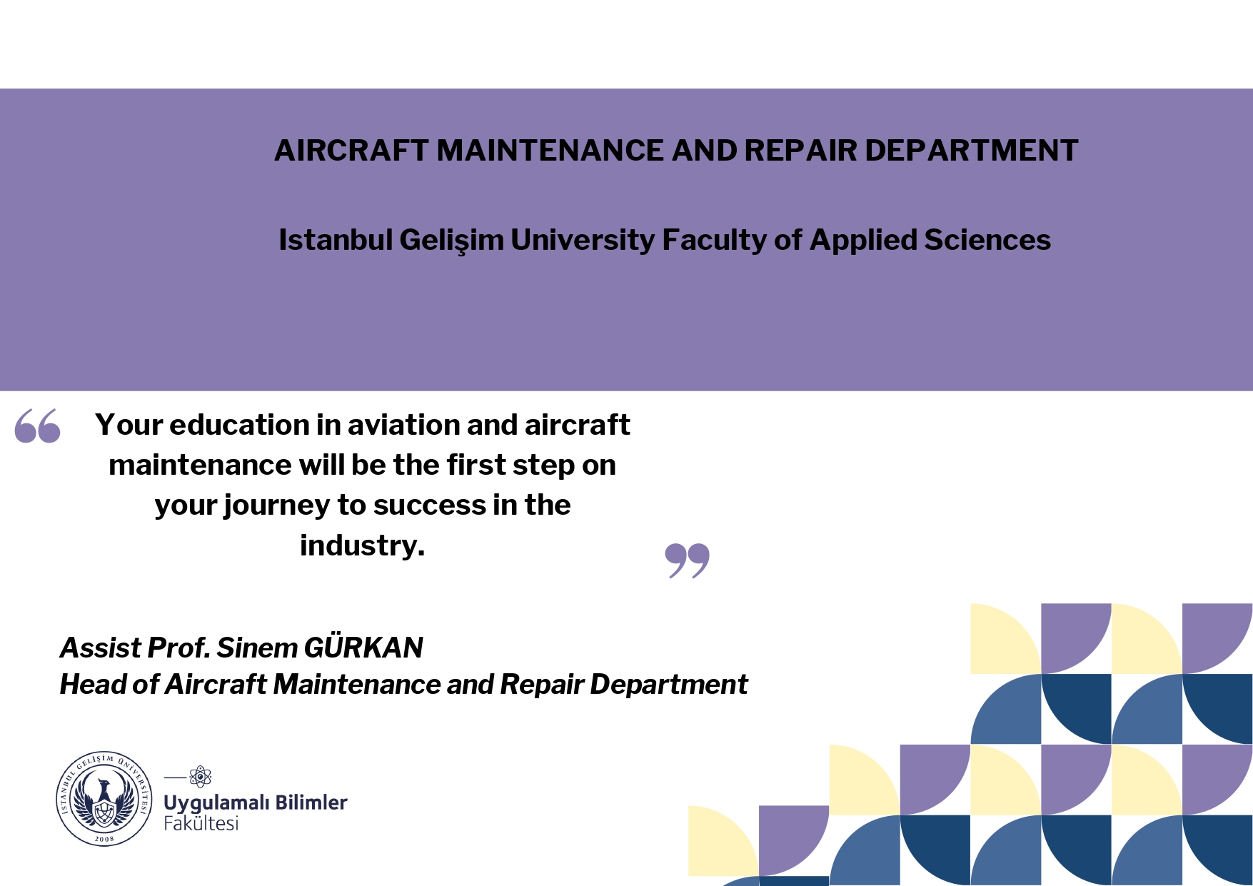 Aircraft Maintenance and Repair Department Brochure