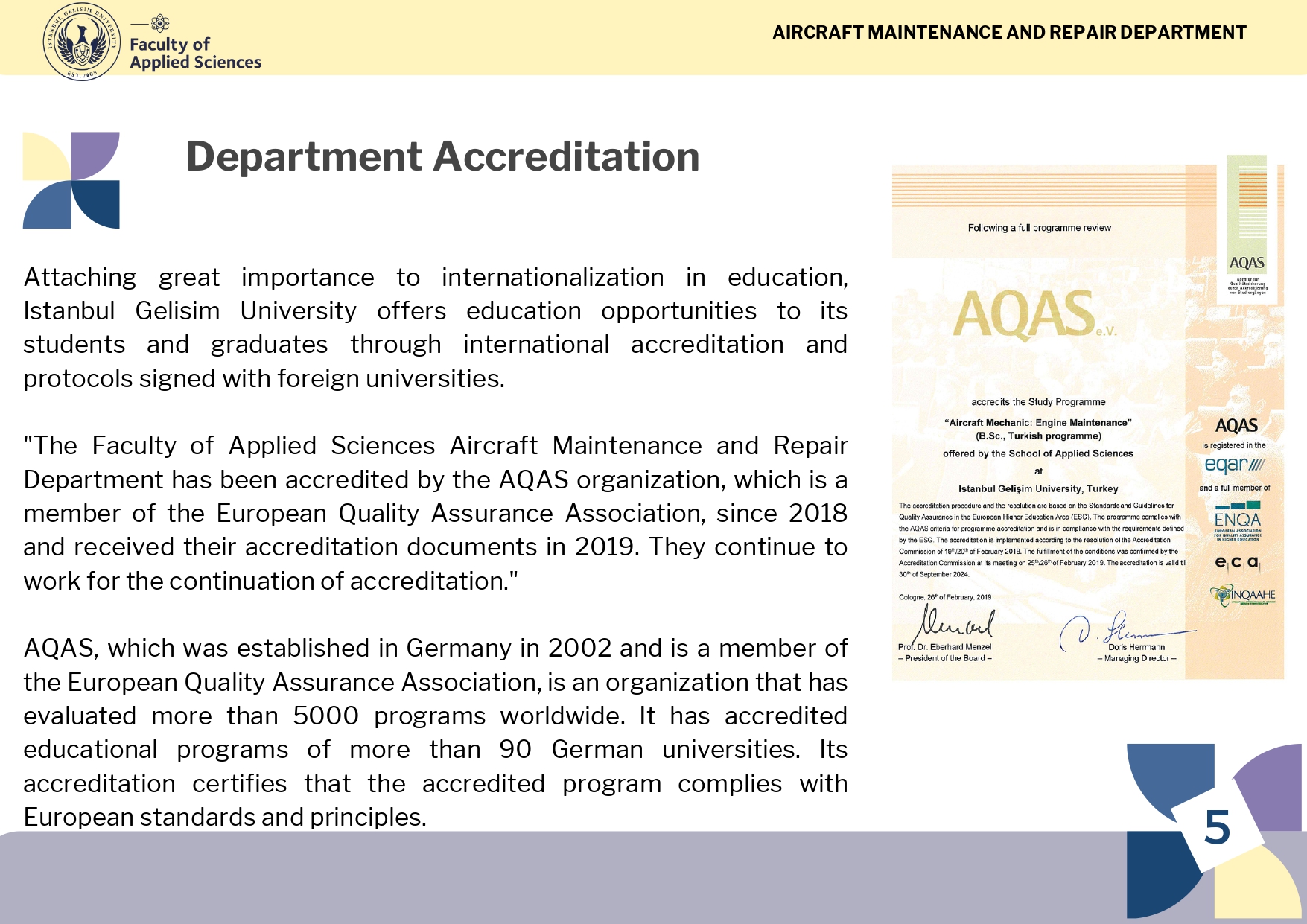 Aircraft Maintenance and Repair Department Brochure