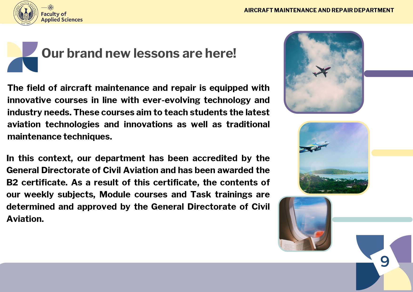 Aircraft Maintenance and Repair Department Brochure