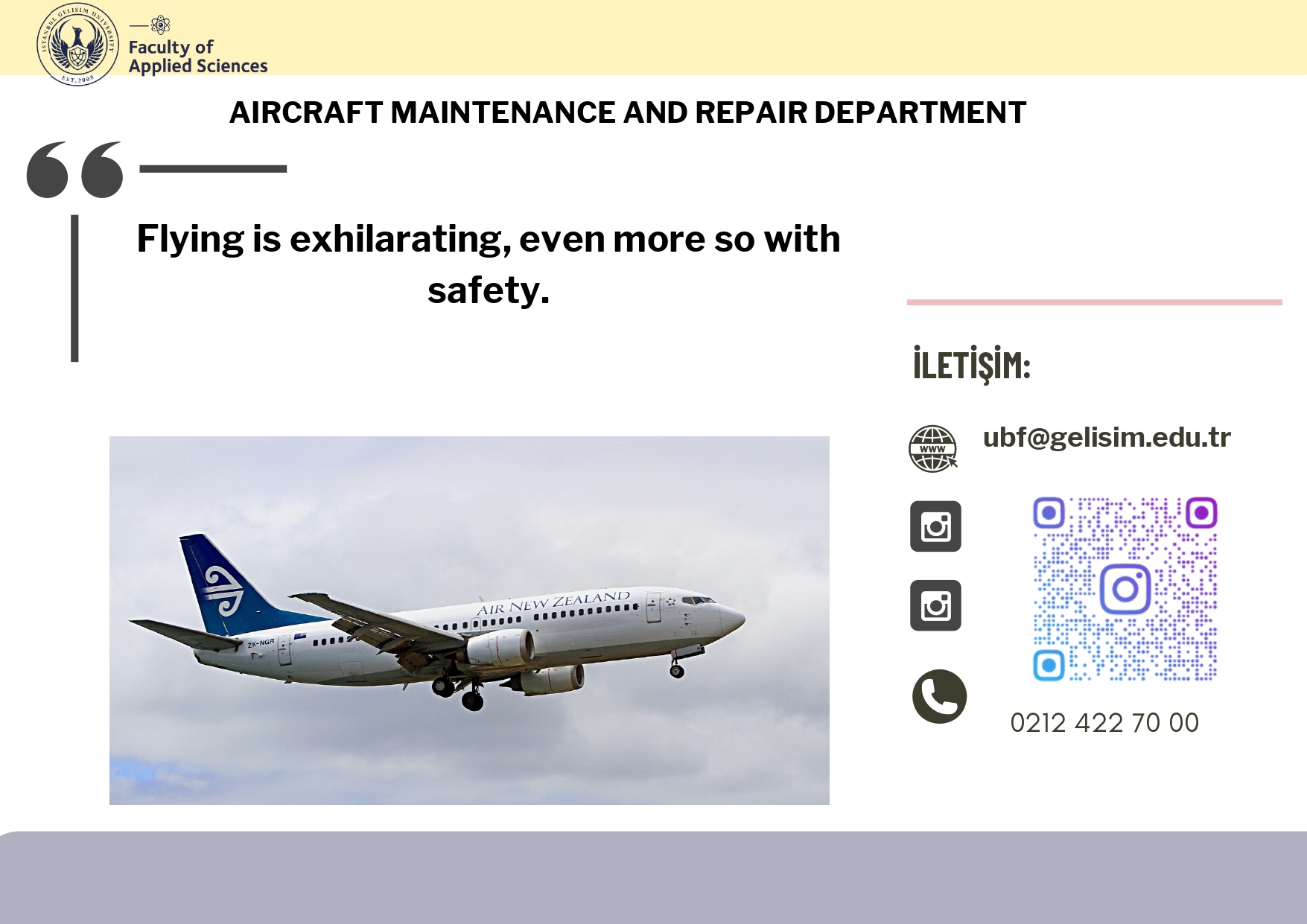 Aircraft Maintenance and Repair Department Brochure