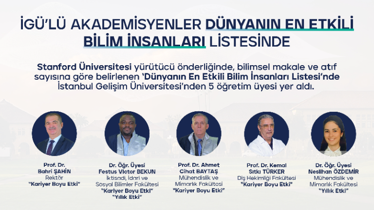 İGÜ’den Uluslararası Başarı: “Dünyanın En Etkili Bilim İnsanları” listesinde 5 akademisyen yer aldı!