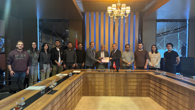 TTO authorities presented certificate to IGU Rector Prof. Bahri Şahin 