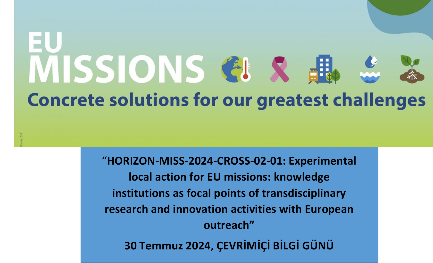 HORIZON-MISS-2024-CROSS-02-01 Çağrısı Çevrimiçi Bilgi Günü