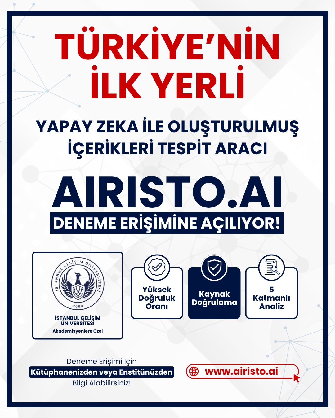 Airisto.ai Yapay Zeka ile Oluşturulmuş İçerikleri Tespit Aracı Deneme Erişimi Başladı!