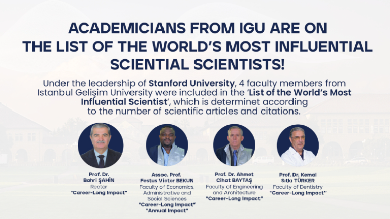 International Success from IGU: 5 academicians were included in the list of "World's Most Influential Scientists"!