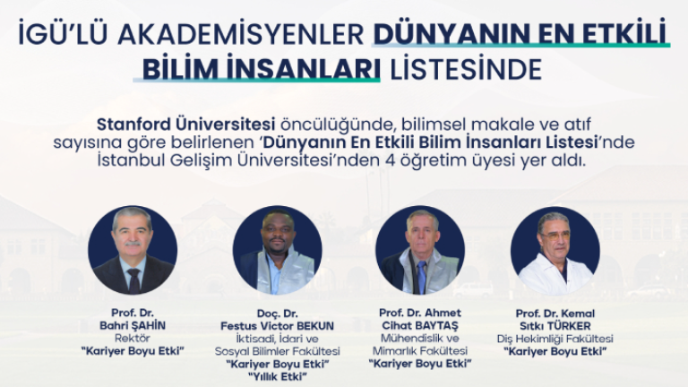 İGÜ’den Uluslararası Başarı: “Dünyanın En Etkili Bilim İnsanları” listesinde 5 akademisyen yer aldı!