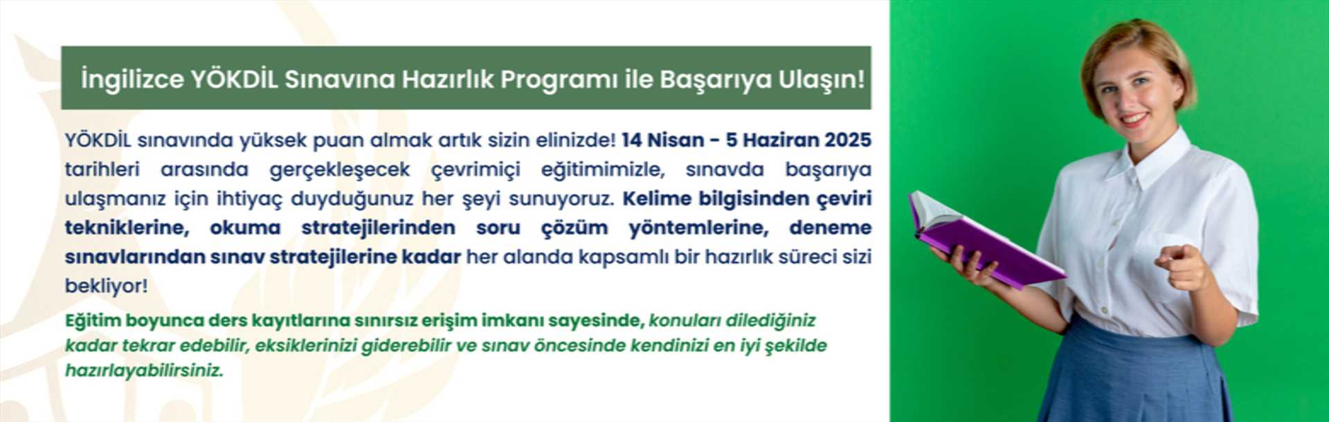 İngilizce YÖKDİL Sınavına Hazırlık Programı