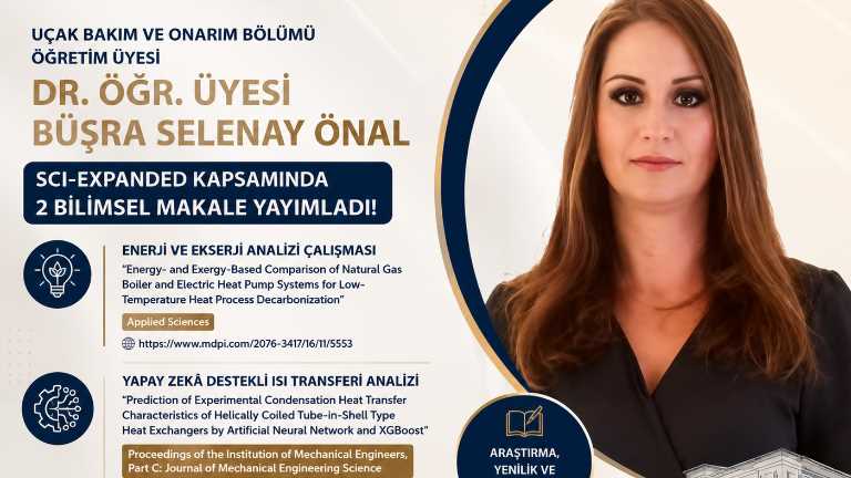 Dr. Öğr. Üyesi Büşra Selenay Önal’ın Enerji Sistemleri Üzerine Çalışması SCI-Exp...