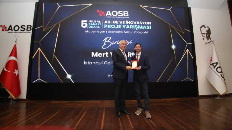 Dr. Öğr. Üyesi Mert Yıldırım’a Ulusal Ar-Ge ve İnovasyon Yarışmasında Birincilik Ödülü!