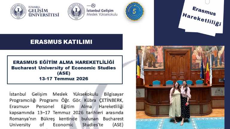 Bilgisayar Programcılığı Programı Akademisyeninden Romanya’da Erasmus+ Hareketli...