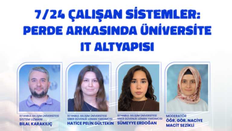 Seminerde, üniversite ağ ve sunucu altyapısına entegre izleme sistemlerinin mimarisi ve gerçek zamanlı performans takibi uygulamalı olarak aktarıldı.