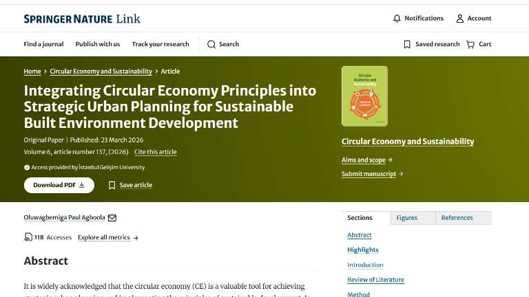 Asst. Prof. Dr. Oluwagbemiga Paul Agboola's article has been published