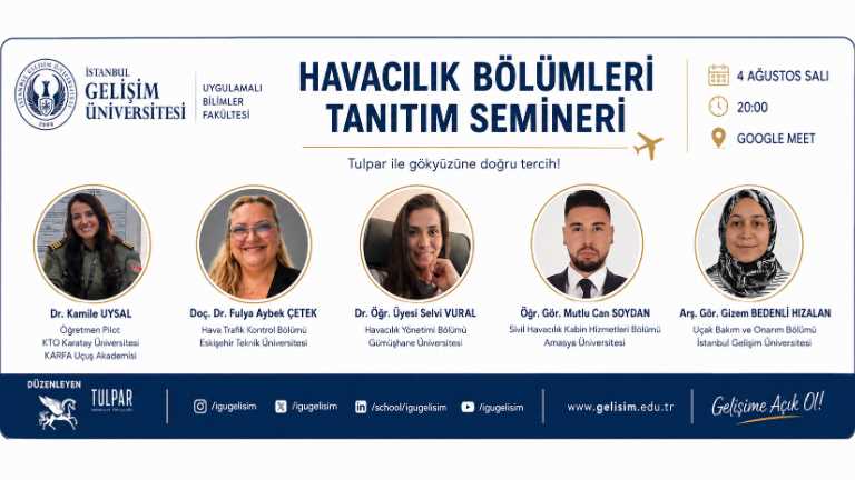 İstanbul Gelişim Üniversitesi Uçak Bakım ve Onarım Bölümü, Havacılık Bölümleri T...