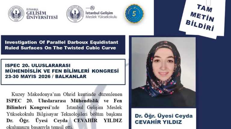 Bilgisayar Teknolojileri Bölüm Başkanından Uluslararası Kongrede Bilimsel Katkı