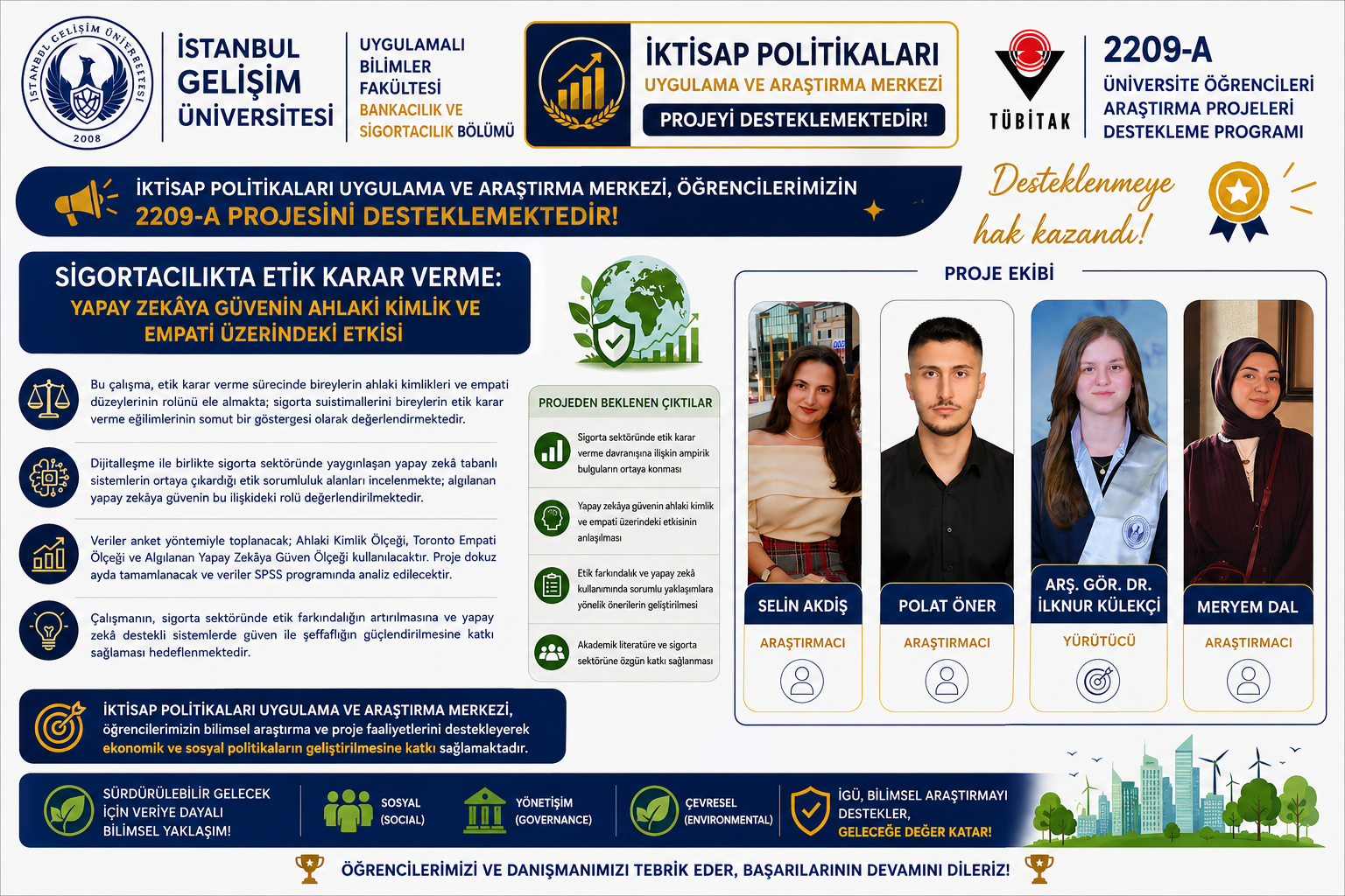 İGÜ Öğrencilerinden TÜBİTAK 2209-A Başarısı