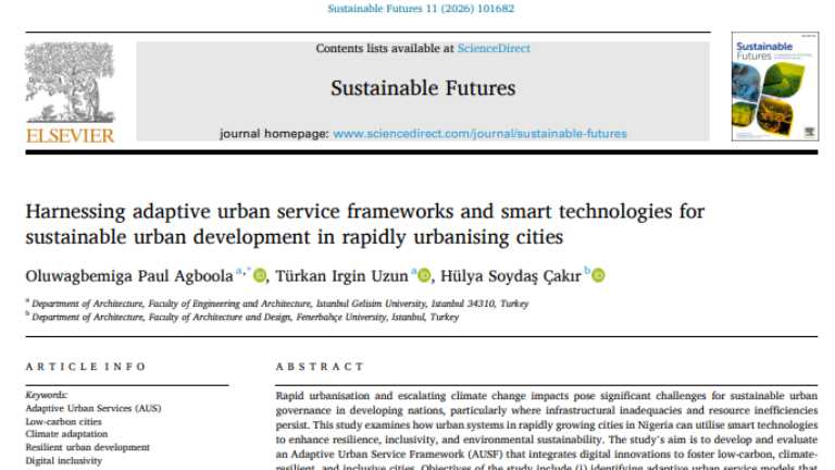 The article by Dr. Oluwagbemiga Paul Agboola and Assoc. Prof. Türkan Irgin Uzun has been published