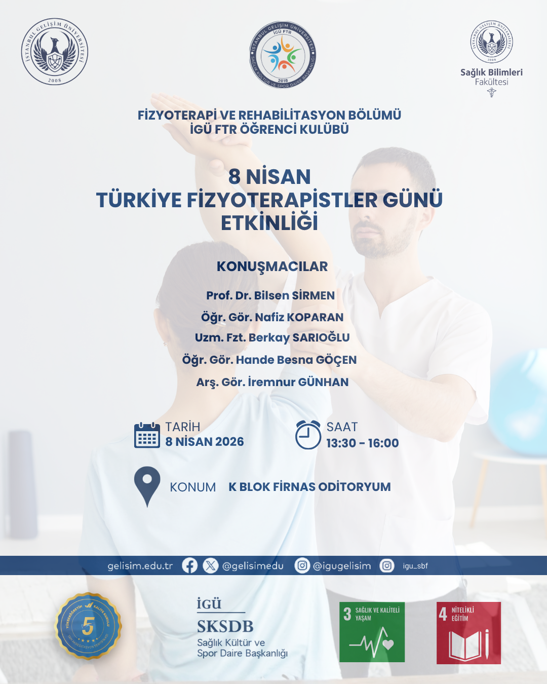 8 Nisan Türkiye Fizyoterapistler Günü Etkinliği