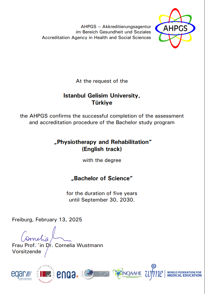 AHPGS Accreditation Certificate