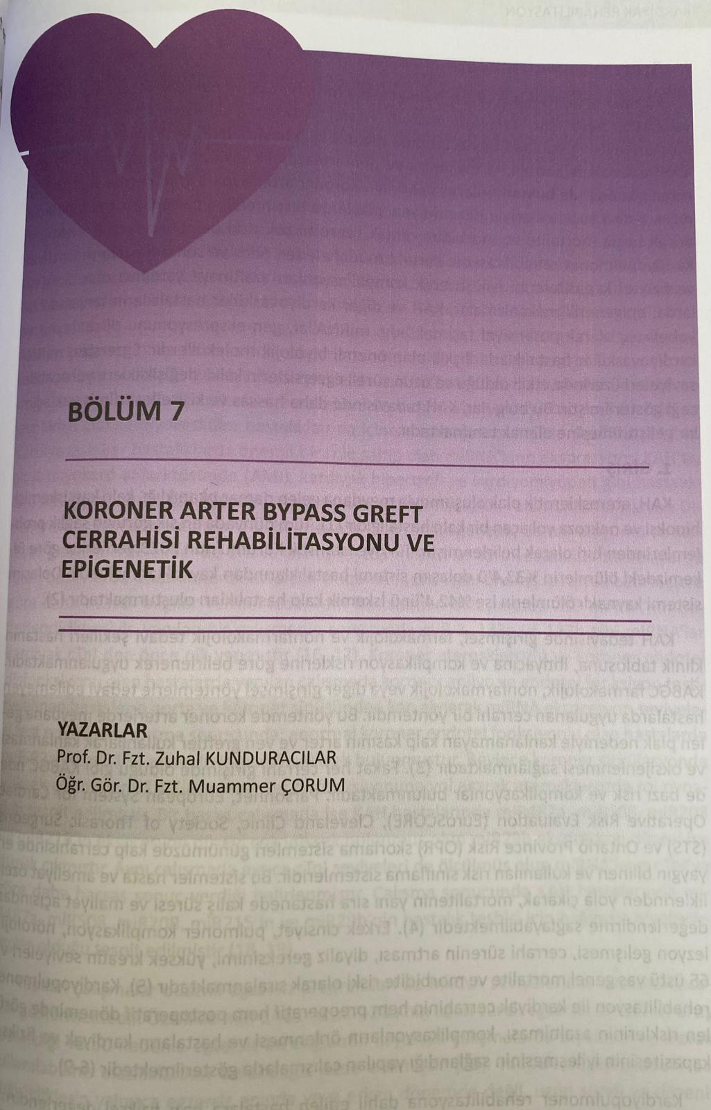 Kitapta yer alan bölüm sayfası