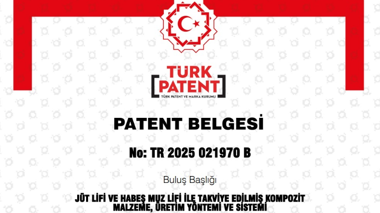 İstanbul Gelişim Üniversitesi Akademisyeninden Sürdürülebilir Malzeme Teknolojileri Alanında Patent Başarısı