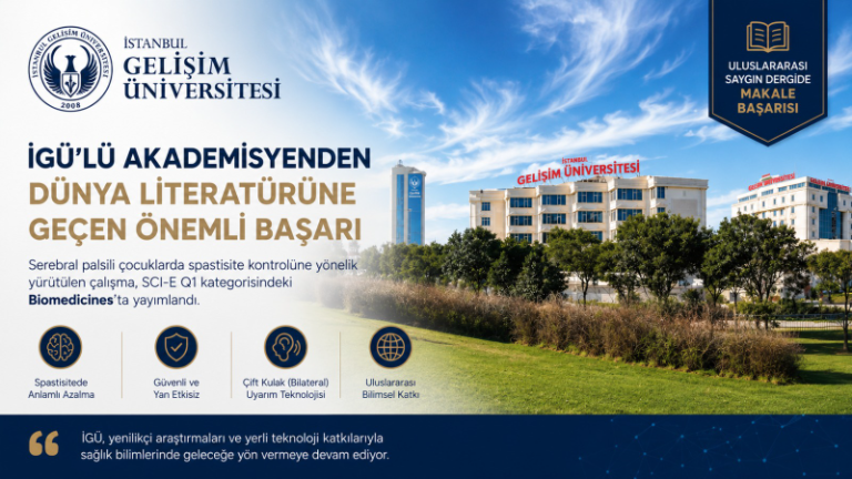 İstanbul Gelişim Üniversitesi’nden Nörorehabilitasyon Alanında Dünya Literatürüne Katkı