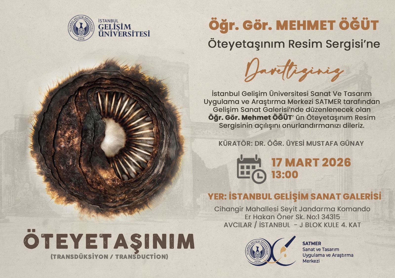 Mehmet ÖĞÜT'ün Öteyetaşınım Resim Sergisi