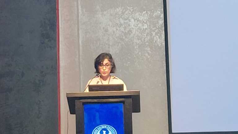 Asst. Prof. Selda Tunç Subaşı speaking during the workshop session.